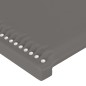 vidaXL Testiera a LED Grigio 144x5x118/128 cm in Similpelle vidaXL Testiera a LED Grigio 144x5x118/128 cm in Similpelle