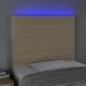 vidaXL Testiera a LED crema 90x5x118/128 cm in Tessuto vidaXL Testiera a LED crema 90x5x118/128 cm in Tessuto