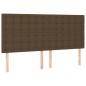 vidaXL Testiera a LED Marrone Scuro 180x5x118/128 cm in Tessuto vidaXL Testiera a LED Marrone Scuro 180x5x118/128 cm in Tessuto