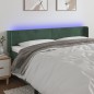 vidaXL Testiera a LED Verde Scuro 203x16x78/88 cm in Velluto vidaXL Testiera a LED Verde Scuro 203x16x78/88 cm in Velluto