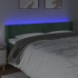 vidaXL Testiera a LED Verde Scuro 203x16x78/88 cm in Velluto vidaXL Testiera a LED Verde Scuro 203x16x78/88 cm in Velluto