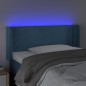 vidaXL Testiera a LED Blu scuro 93x16x78/88 cm in Velluto vidaXL Testiera a LED Blu scuro 93x16x78/88 cm in Velluto