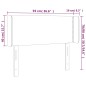 vidaXL Testiera a LED Blu scuro 93x16x78/88 cm in Velluto vidaXL Testiera a LED Blu scuro 93x16x78/88 cm in Velluto
