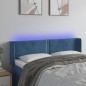 vidaXL Testiera a LED Blu Scuro 147x16x78/88 cm in Velluto vidaXL Testiera a LED Blu Scuro 147x16x78/88 cm in Velluto