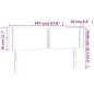 vidaXL Testiera a LED Blu Scuro 147x16x78/88 cm in Velluto vidaXL Testiera a LED Blu Scuro 147x16x78/88 cm in Velluto