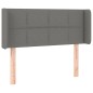 vidaXL Testiera a LED Grigio Scuro 83x16x78/88 cm in Tessuto