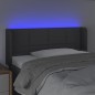 vidaXL Testiera a LED Grigio Scuro 83x16x78/88 cm in Tessuto