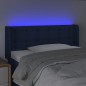 vidaXL Testiera a LED Blu 103x16x78/88 cm in Tessuto