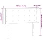 vidaXL Testiera a LED Blu 103x16x78/88 cm in Tessuto