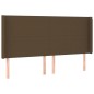 vidaXL Testiera a LED Marrone Scuro 163x16x118/128 cm in Tessuto vidaXL Testiera a LED Marrone Scuro 163x16x118/128 cm in Tessuto
