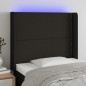 vidaXL Testiera a LED Nera 83x16x118/128 cm in Tessuto vidaXL Testiera a LED Nera 83x16x118/128 cm in Tessuto