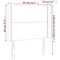 vidaXL Testiera a LED Nera 83x16x118/128 cm in Tessuto vidaXL Testiera a LED Nera 83x16x118/128 cm in Tessuto