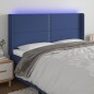 vidaXL Testiera a LED Blu 163x16x118/128 cm in Tessuto vidaXL Testiera a LED Blu 163x16x118/128 cm in Tessuto