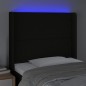 vidaXL Testiera a LED nero 93x16x118/128 cm in Tessuto vidaXL Testiera a LED nero 93x16x118/128 cm in Tessuto