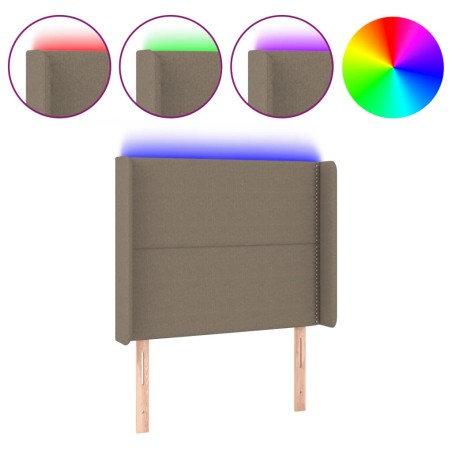 vidaXL Testiera a LED Tortora 83x16x118/128 cm in Tessuto