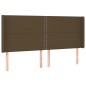 vidaXL Testiera a LED Marrone Scuro 163x16x118/128 cm in Tessuto vidaXL Testiera a LED Marrone Scuro 163x16x118/128 cm in Tessuto