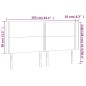 vidaXL Testiera a LED Marrone Scuro 163x16x118/128 cm in Tessuto vidaXL Testiera a LED Marrone Scuro 163x16x118/128 cm in Tessuto