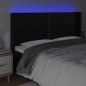 vidaXL Testiera a LED Nera 203x16x118/128 cm in Similpelle vidaXL Testiera a LED Nera 203x16x118/128 cm in Similpelle