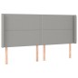 vidaXL Testiera a LED Grigio Chiaro 183x16x118/128 cm in Tessuto vidaXL Testiera a LED Grigio Chiaro 183x16x118/128 cm in Tessuto