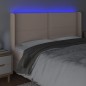 vidaXL Testiera a LED Cappuccino 163x16x118/128 cm in Similpelle vidaXL Testiera a LED Cappuccino 163x16x118/128 cm in Similpelle
