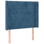 vidaXL Testiera a LED Blu Scuro 83x16x118/128 cm in Velluto vidaXL Testiera a LED Blu Scuro 83x16x118/128 cm in Velluto