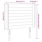 vidaXL Testiera a LED Blu Scuro 83x16x118/128 cm in Velluto vidaXL Testiera a LED Blu Scuro 83x16x118/128 cm in Velluto