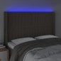 vidaXL Testiera a LED Tortora 147x16x118/128 cm in Tessuto vidaXL Testiera a LED Tortora 147x16x118/128 cm in Tessuto