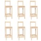 vidaXL Set da Bar 7 pz in Legno Massello di Pino vidaXL Set da Bar 7 pz in Legno Massello di Pino