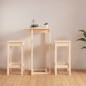 vidaXL Set da Bar 3 pz in Legno Massello di Pino vidaXL Set da Bar 3 pz in Legno Massello di Pino