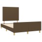 vidaXL Giroletto senza Materasso Marrone Scuro 120x200 cm Tessuto vidaXL Giroletto senza Materasso Marrone Scuro 120x200 cm Tessuto