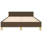 vidaXL Giroletto senza Materasso Marrone Scuro 120x200 cm Tessuto vidaXL Giroletto senza Materasso Marrone Scuro 120x200 cm Tessuto