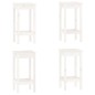 vidaXL Set da Bar 5 pz Bianco in Legno Massello di Pino vidaXL Set da Bar 5 pz Bianco in Legno Massello di Pino
