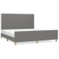vidaXL Giroletto senza Materasso Grigio Scuro 160x200 cm Tessuto vidaXL Giroletto senza Materasso Grigio Scuro 160x200 cm Tessuto