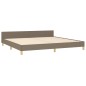 vidaXL Giroletto senza Materasso Tortora 200x200 cm in Tessuto vidaXL Giroletto senza Materasso Tortora 200x200 cm in Tessuto
