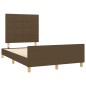 vidaXL Giroletto senza Materasso Marrone Scuro 120x200 cm Tessuto