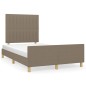 vidaXL Giroletto senza Materasso Tortora 120x200 cm Tessuto vidaXL Giroletto senza Materasso Tortora 120x200 cm Tessuto