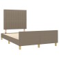 vidaXL Giroletto senza Materasso Tortora 120x200 cm Tessuto vidaXL Giroletto senza Materasso Tortora 120x200 cm Tessuto