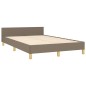 vidaXL Giroletto senza Materasso Tortora 120x200 cm Tessuto vidaXL Giroletto senza Materasso Tortora 120x200 cm Tessuto