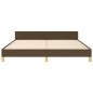 vidaXL Giroletto senza Materasso Marrone Scuro 160x200 cm Tessuto vidaXL Giroletto senza Materasso Marrone Scuro 160x200 cm Tessuto