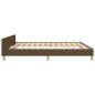 vidaXL Giroletto senza Materasso Marrone Scuro 160x200 cm Tessuto vidaXL Giroletto senza Materasso Marrone Scuro 160x200 cm Tessuto