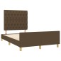 vidaXL Giroletto senza Materasso Marrone Scuro 120x200 cm Tessuto vidaXL Giroletto senza Materasso Marrone Scuro 120x200 cm Tessuto