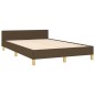 vidaXL Giroletto senza Materasso Marrone Scuro 120x200 cm Tessuto vidaXL Giroletto senza Materasso Marrone Scuro 120x200 cm Tessuto