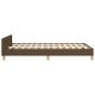 vidaXL Giroletto senza Materasso Marrone Scuro 120x200 cm Tessuto vidaXL Giroletto senza Materasso Marrone Scuro 120x200 cm Tessuto