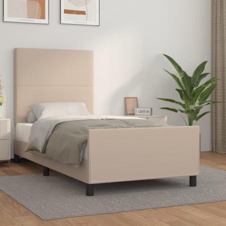 vidaXL Giroletto con Testiera Cappuccino 100x200 cm in Similpelle