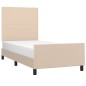 vidaXL Giroletto con Testiera Cappuccino 100x200 cm in Similpelle vidaXL Giroletto con Testiera Cappuccino 100x200 cm in Similpelle
