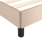 vidaXL Giroletto con Testiera Cappuccino 100x200 cm in Similpelle vidaXL Giroletto con Testiera Cappuccino 100x200 cm in Similpelle