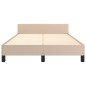 vidaXL Giroletto con Testiera Cappuccino 120x200 cm in Similpelle vidaXL Giroletto con Testiera Cappuccino 120x200 cm in Similpelle