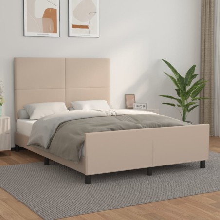 vidaXL Giroletto con Testiera Cappuccino 140x190 cm in Similpelle