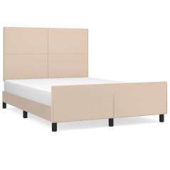 vidaXL Giroletto con Testiera Cappuccino 140x190 cm in Similpelle