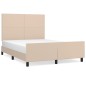 vidaXL Giroletto con Testiera Cappuccino 140x190 cm in Similpelle vidaXL Giroletto con Testiera Cappuccino 140x190 cm in Similpelle